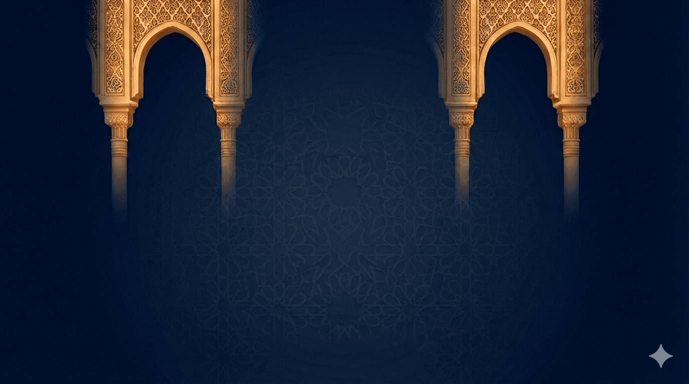 Arches dorées et décor arabesque pour le programme